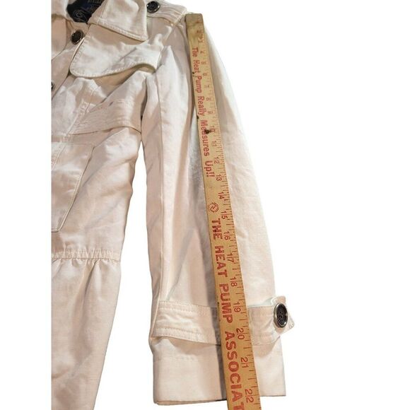 Millard Fillmore MF-13 Pea Coat Women Sz XS 4 Button Utility White Work Winter - Picture 5 of 9